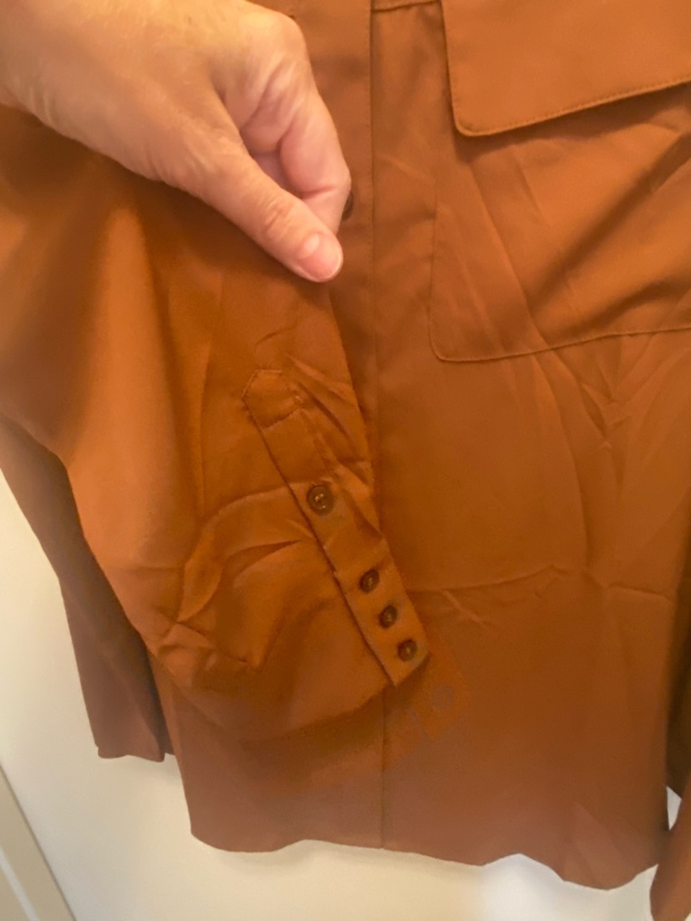 H&M Rust Button-Up Shirt - Picture 4 of 6